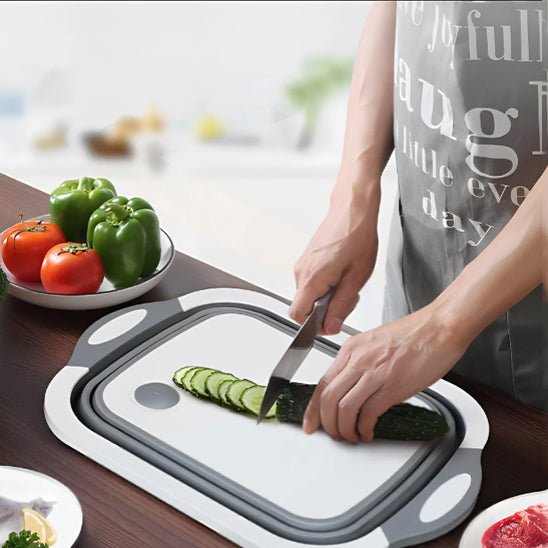 Planche à découper|Pliable avec passoire intégrée - Fanumano Accessoires de Cuisine