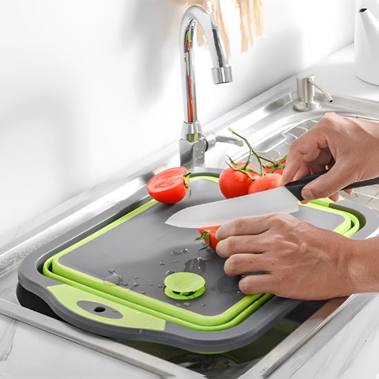 Planche à découper|Pliable avec passoire intégrée - Fanumano Accessoires de Cuisine