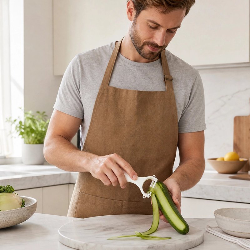 Éplucheur à légumes à lame en céramique manche ergonomique