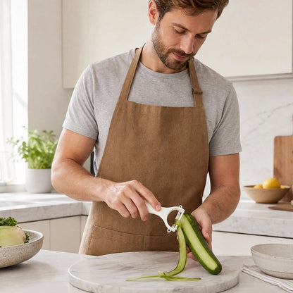 Éplucheur à légumes à lame en céramique manche ergonomique