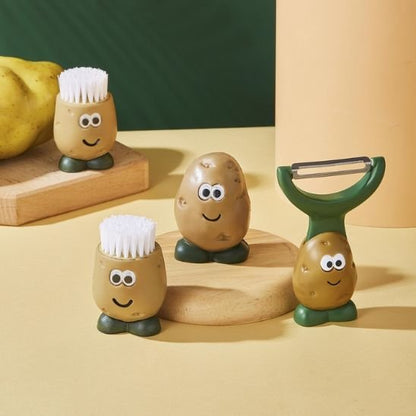 Éplucheuses à pommes de terre avec brosse en forme de pomme de terre