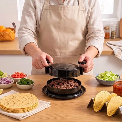 Hachoir viande manuel noir pour faire une tortillas