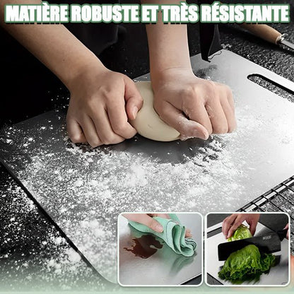 Planche a decouper | Double face en acier inoxydable - Fanumano Accessoires de Cuisine